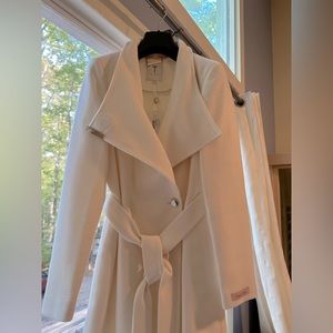 Ted Baker London Rose Wrap Wool Coat - Ivory, Size 2 - New with Tags!